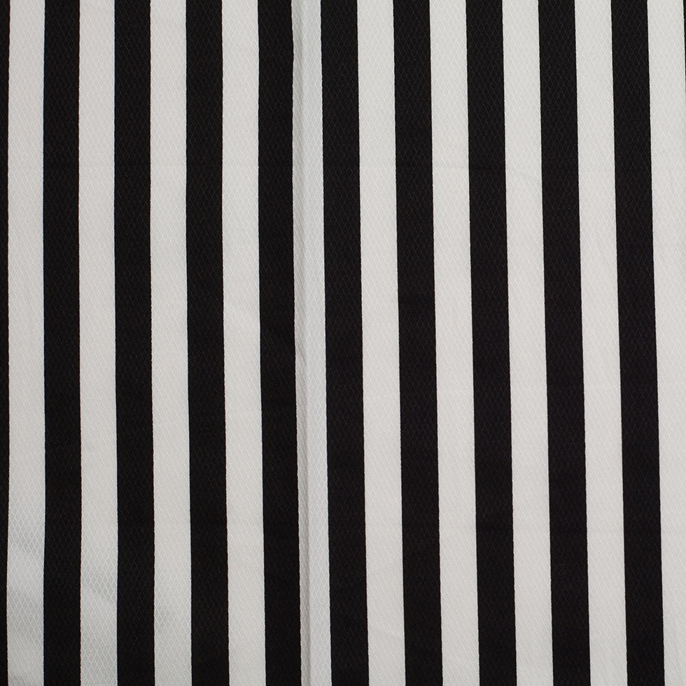 Black/White Striped Cotton Dobby Black/White Striped Cotton Dobby