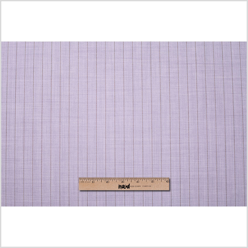 Italian Heather Purple Striped Stretch Polyester Suiting Folded Italian Heather Purple Striped Stretch Polyester Suiting Folded