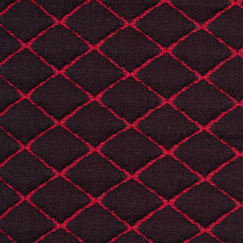 Black/Merlot Two Tone Polyester Quilt Detail Black/Merlot Two Tone Polyester Quilt Detail