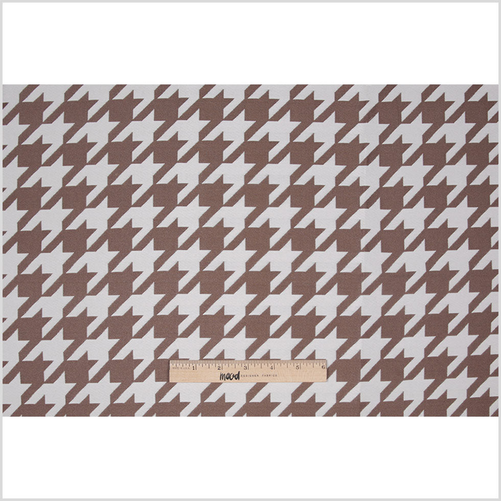 Light Brown Houndstooth Polyester Brocade - Full Light Brown Houndstooth Polyester Brocade - Full