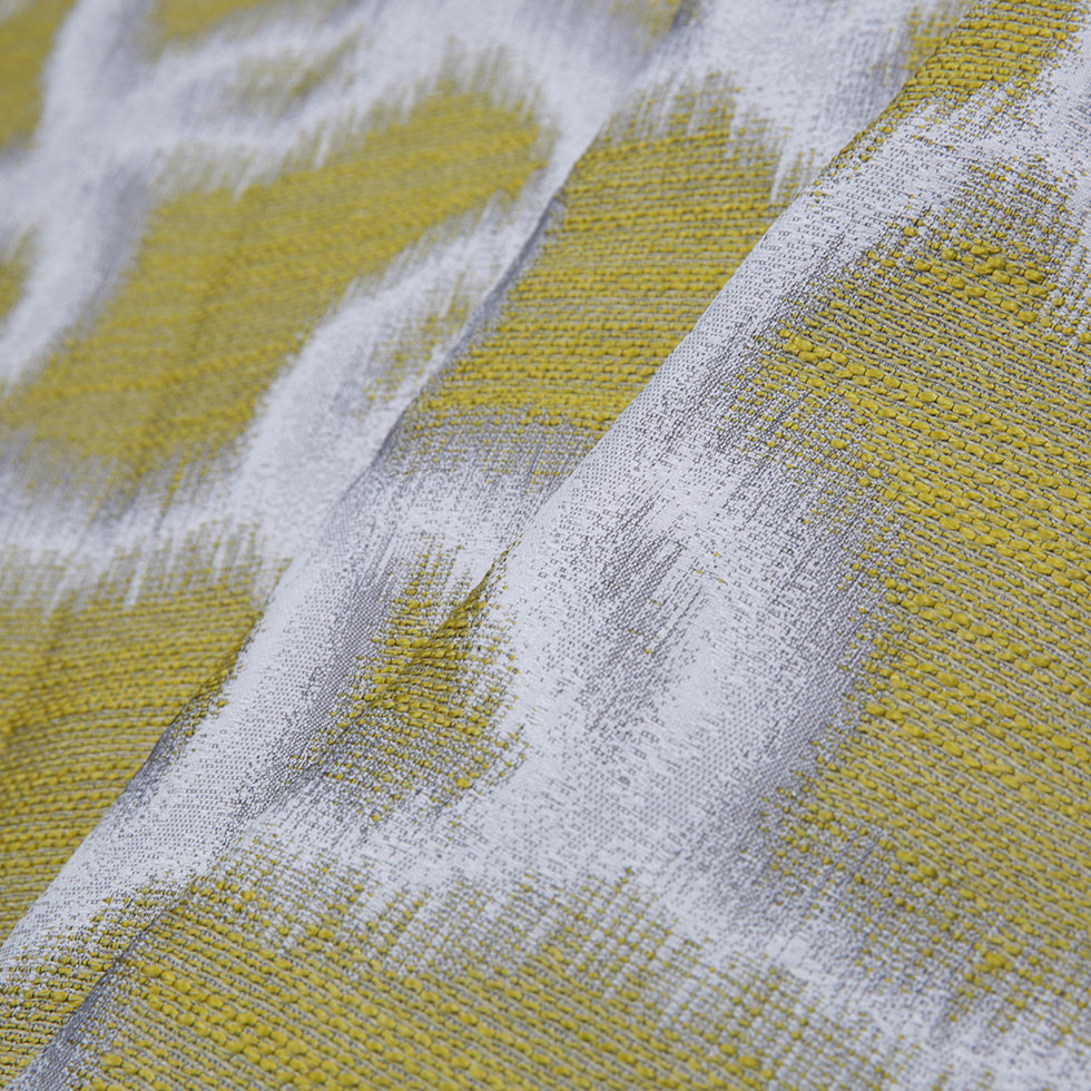 Lime Geometric Ikat Bubbles Polyester Woven Folded Lime Geometric Ikat Bubbles Polyester Woven Folded
