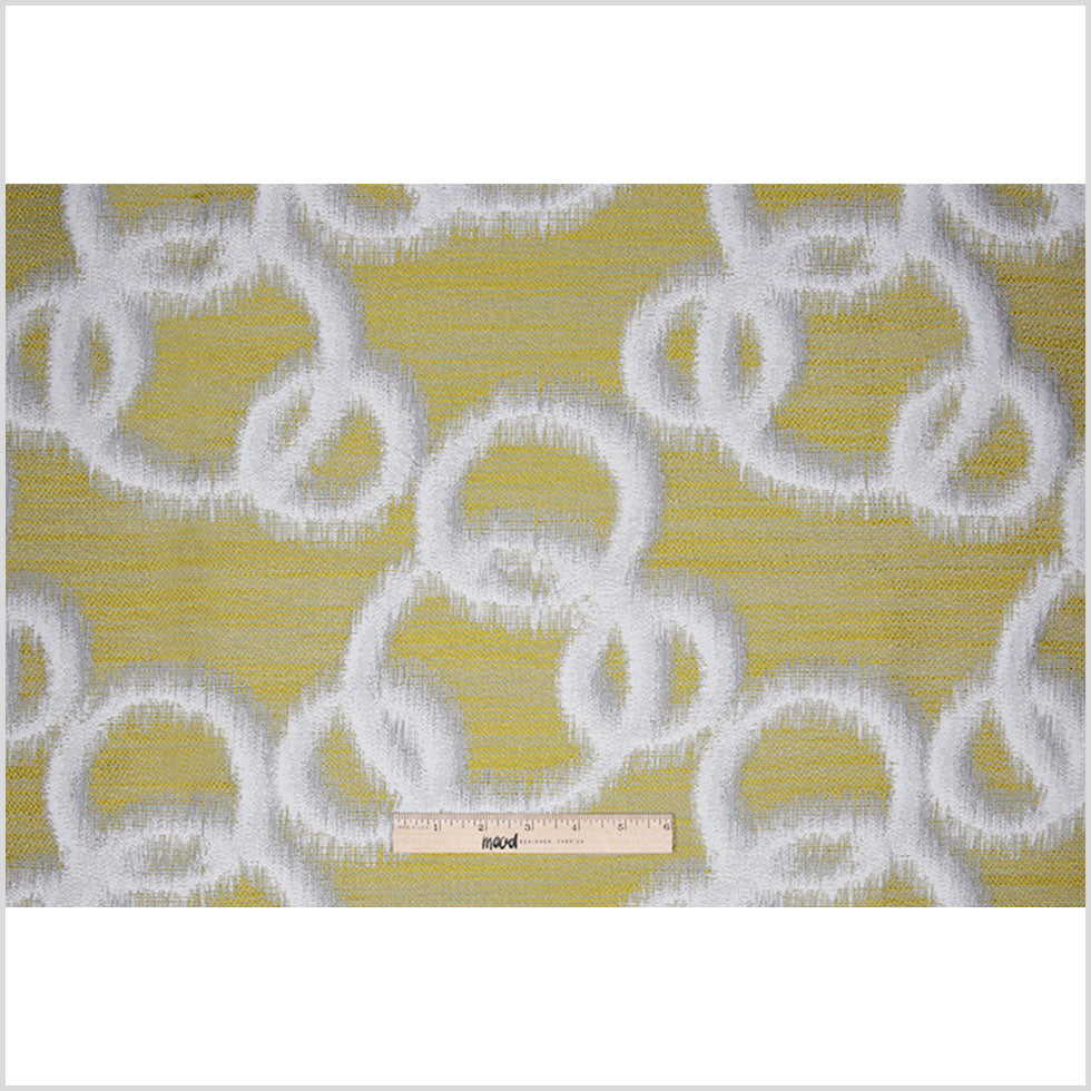 Lime Geometric Ikat Bubbles Polyester Woven Full Lime Geometric Ikat Bubbles Polyester Woven Full