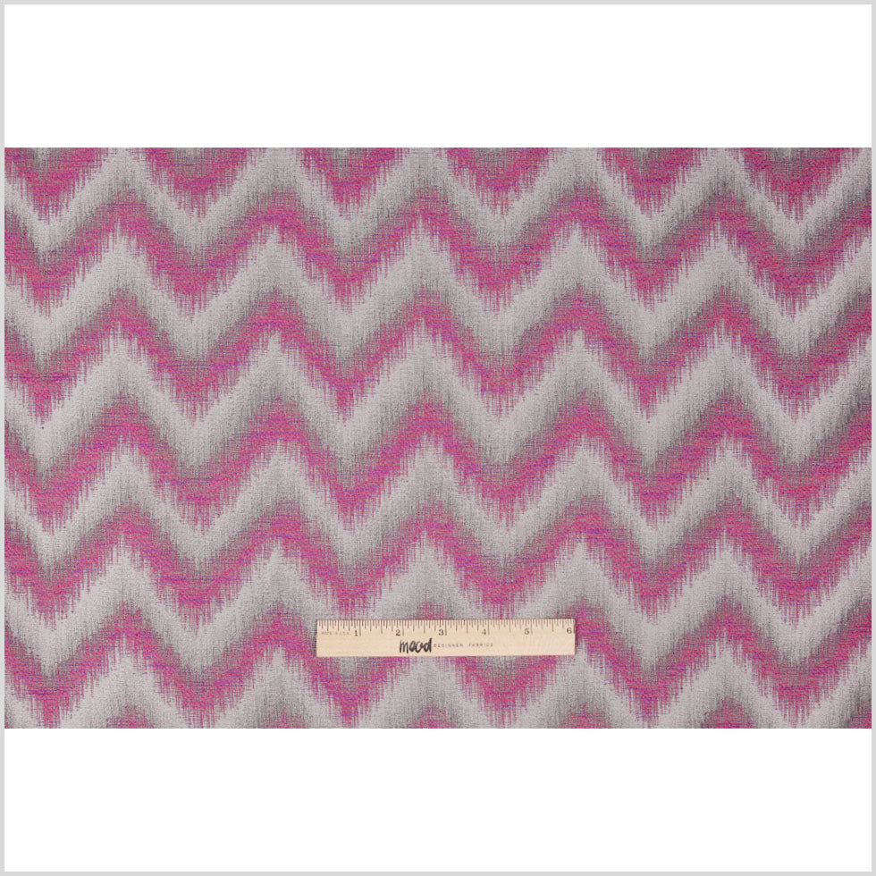 Fuchsia Zig-Zag Geometric Polyester Woven Full Fuchsia Zig-Zag Geometric Polyester Woven Full