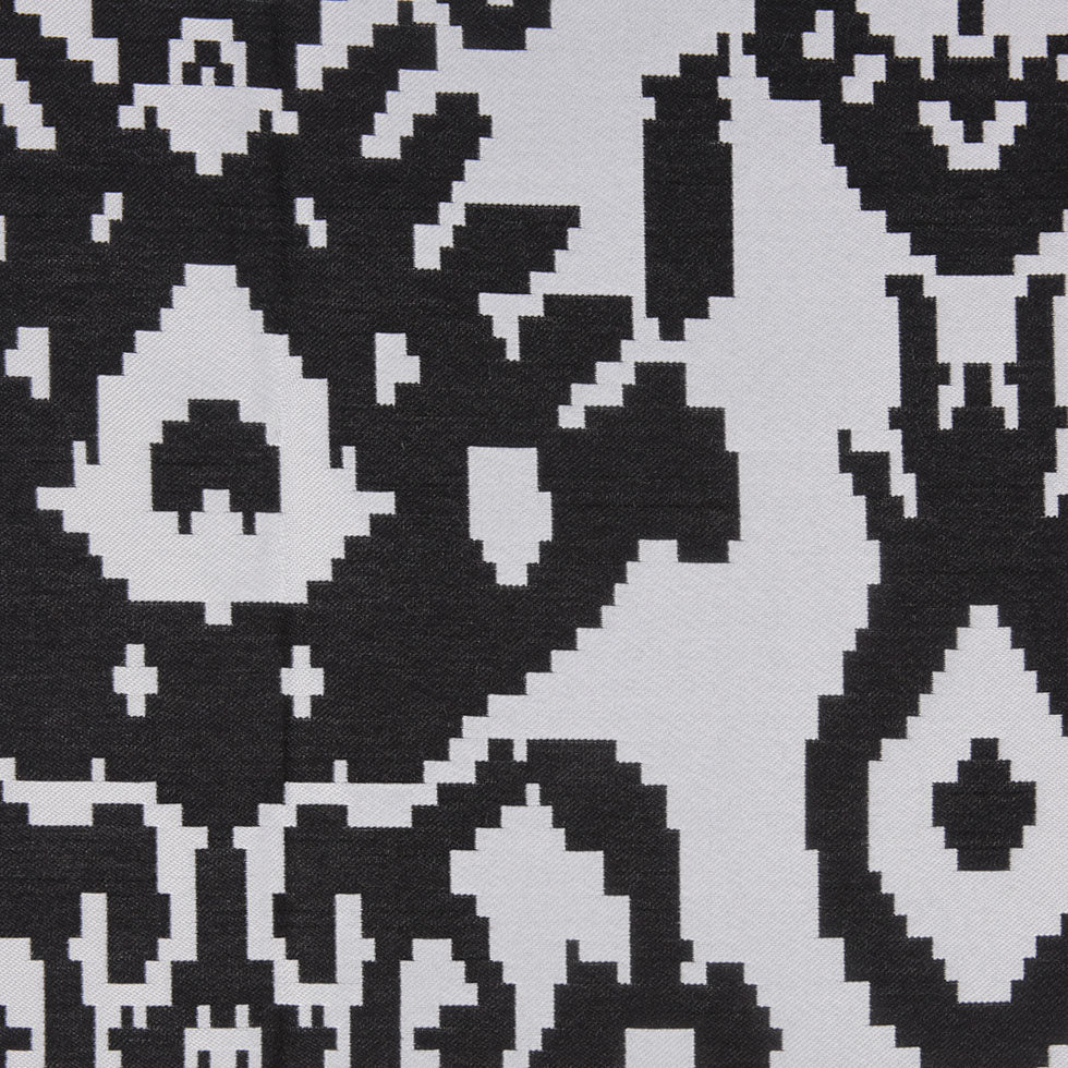 Black Geometric Polyester Brocade Black Geometric Polyester Brocade