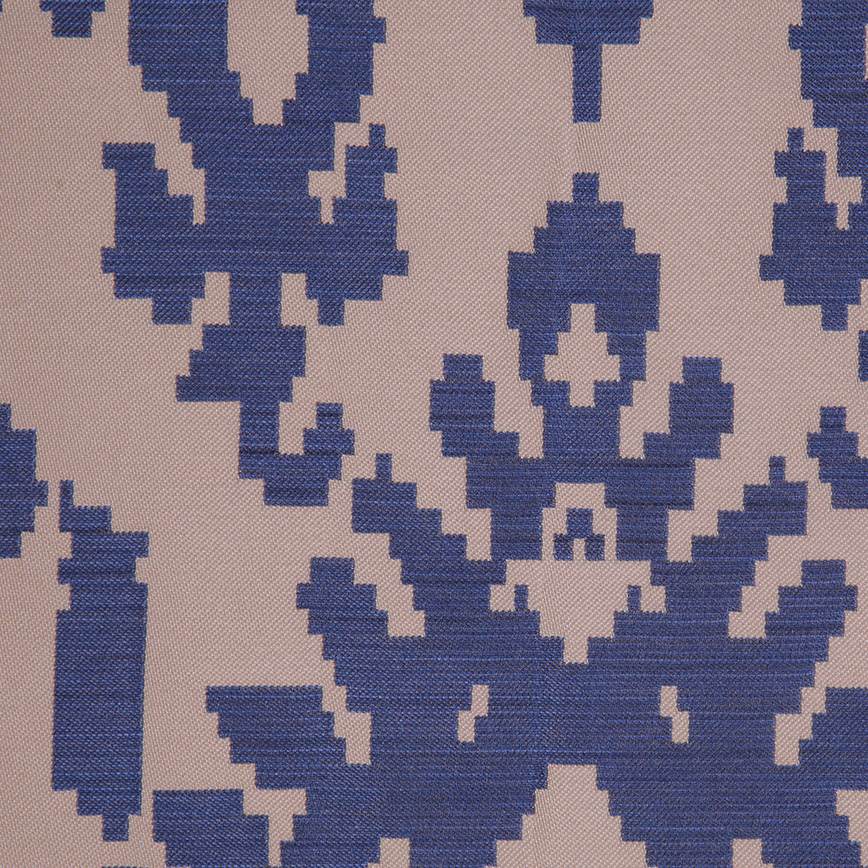 Denim Geometric Polyester Brocade Detail Denim Geometric Polyester Brocade Detail