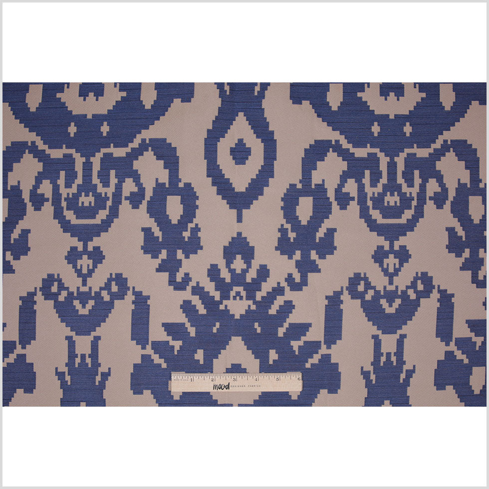 Denim Geometric Polyester Brocade Full Denim Geometric Polyester Brocade Full