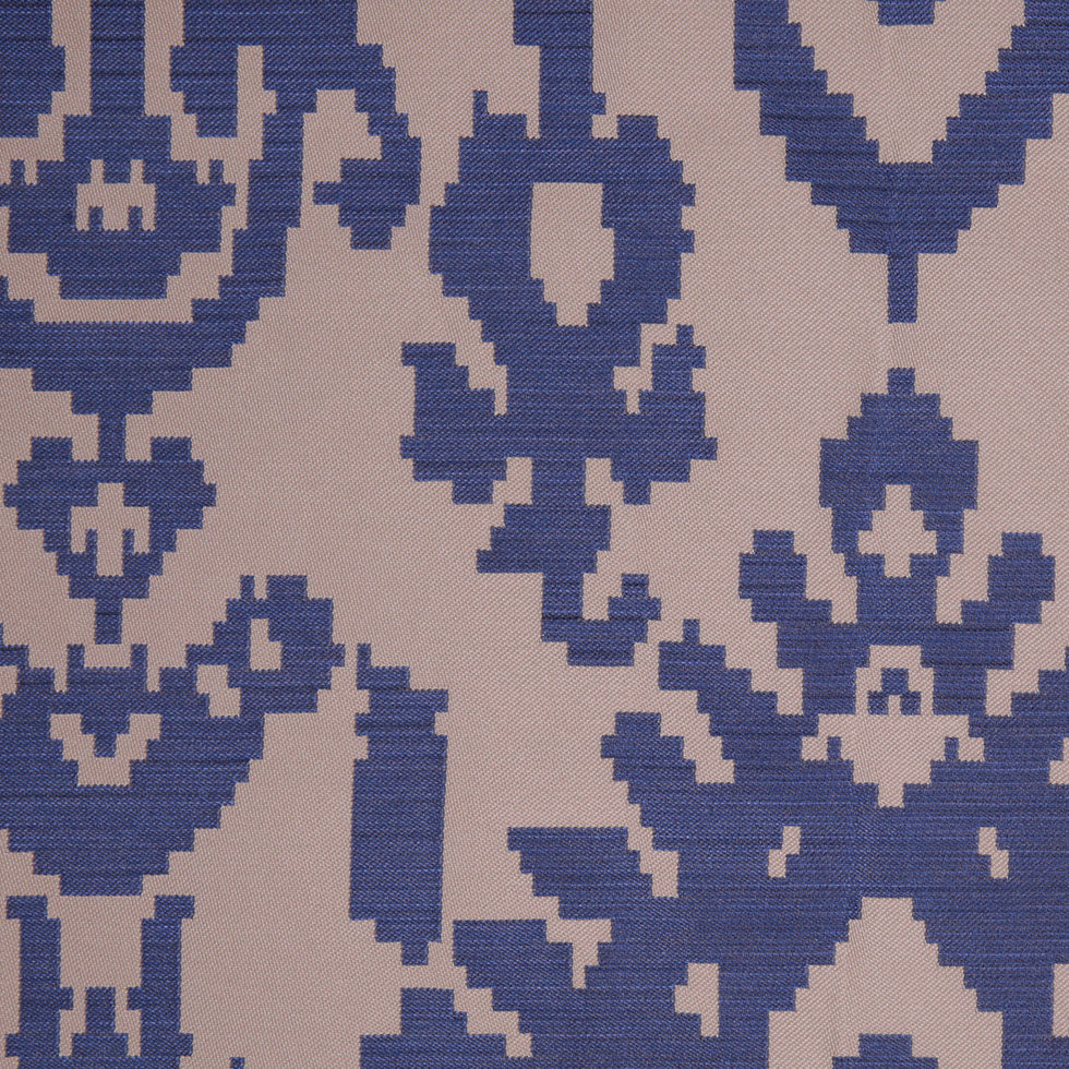 Denim Geometric Polyester Brocade Denim Geometric Polyester Brocade