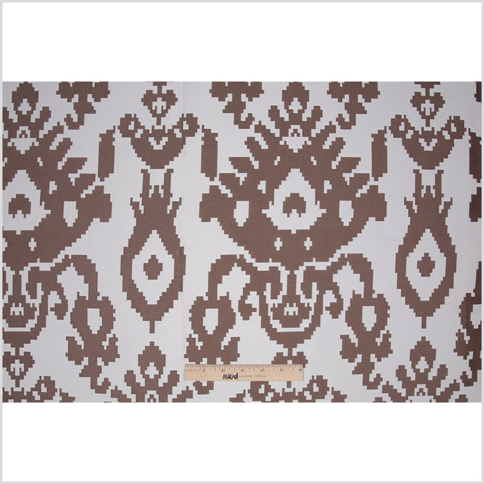 Brown Geometric Polyester Brocade - Full Brown Geometric Polyester Brocade - Full