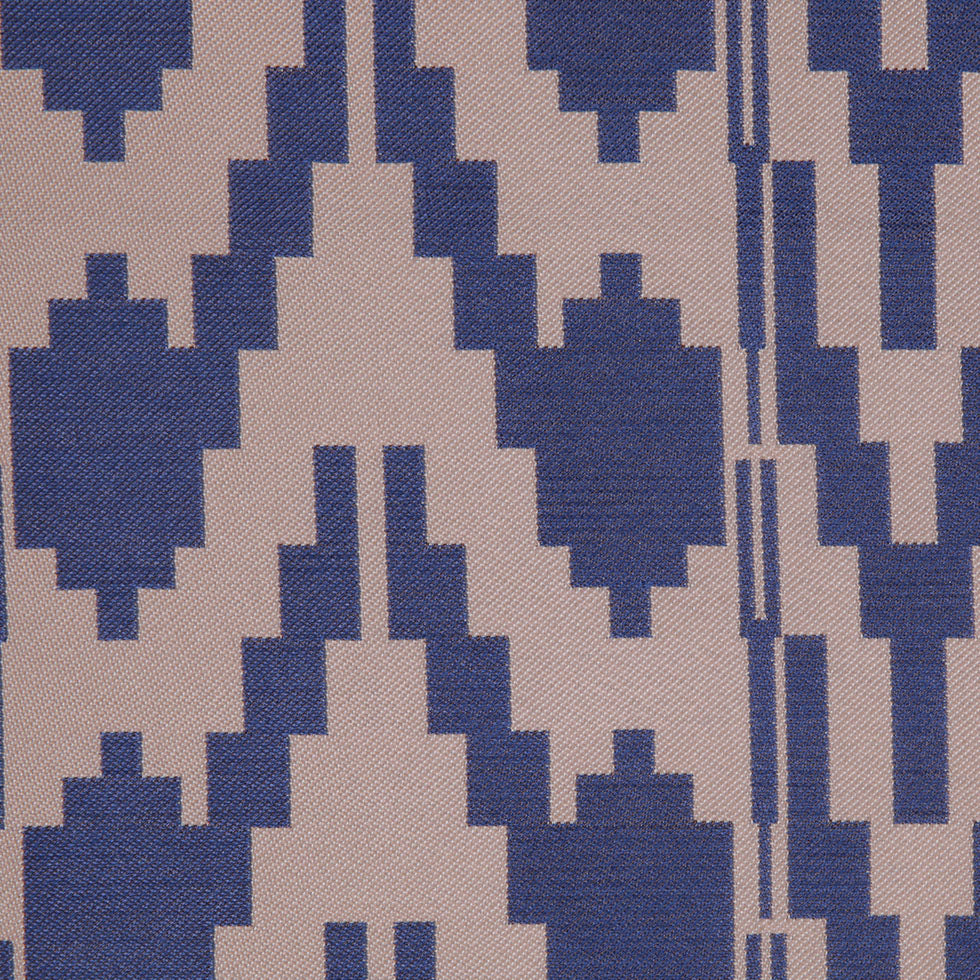 Denim Geometric Polyester Brocade Detail Denim Geometric Polyester Brocade Detail