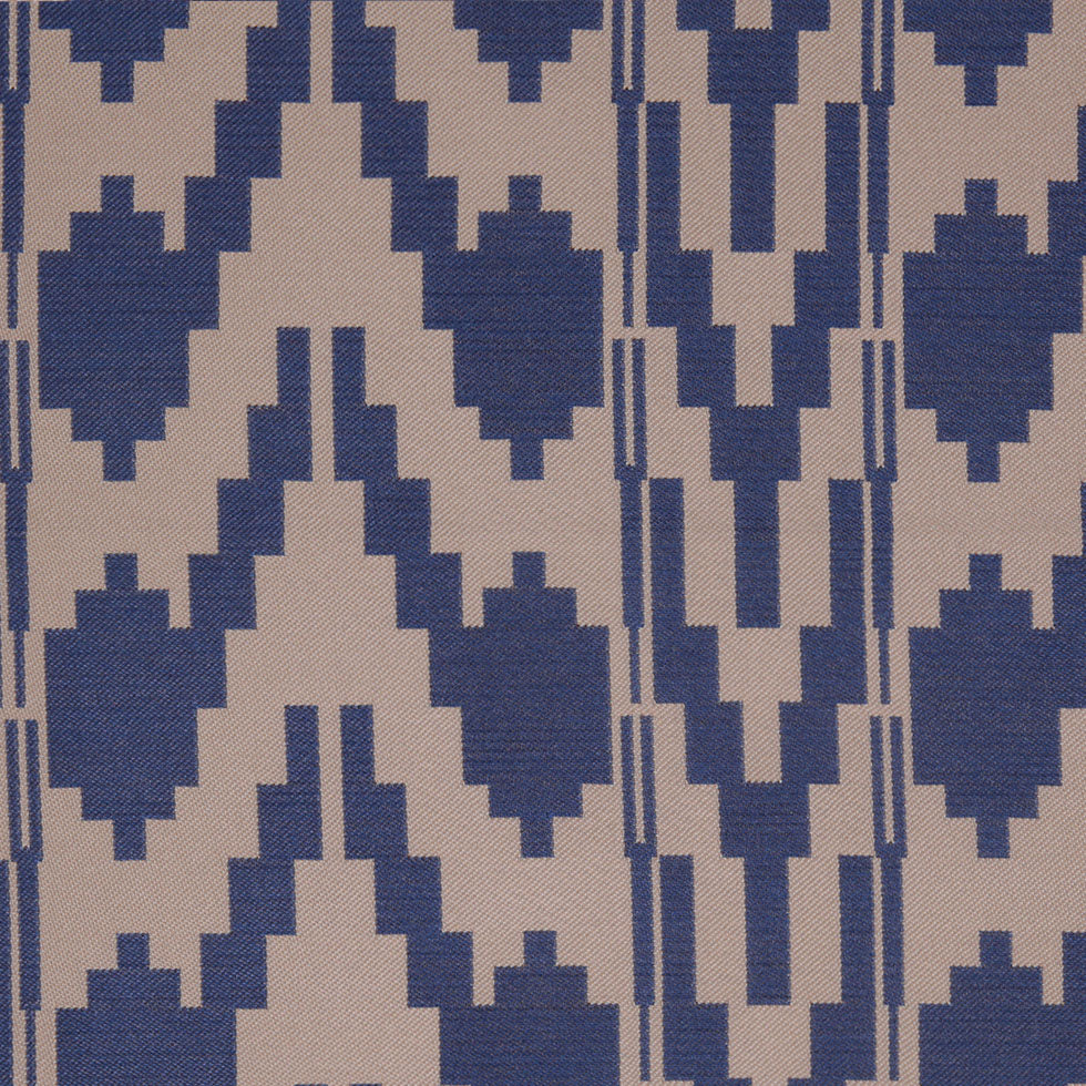 Denim Geometric Polyester Brocade Denim Geometric Polyester Brocade