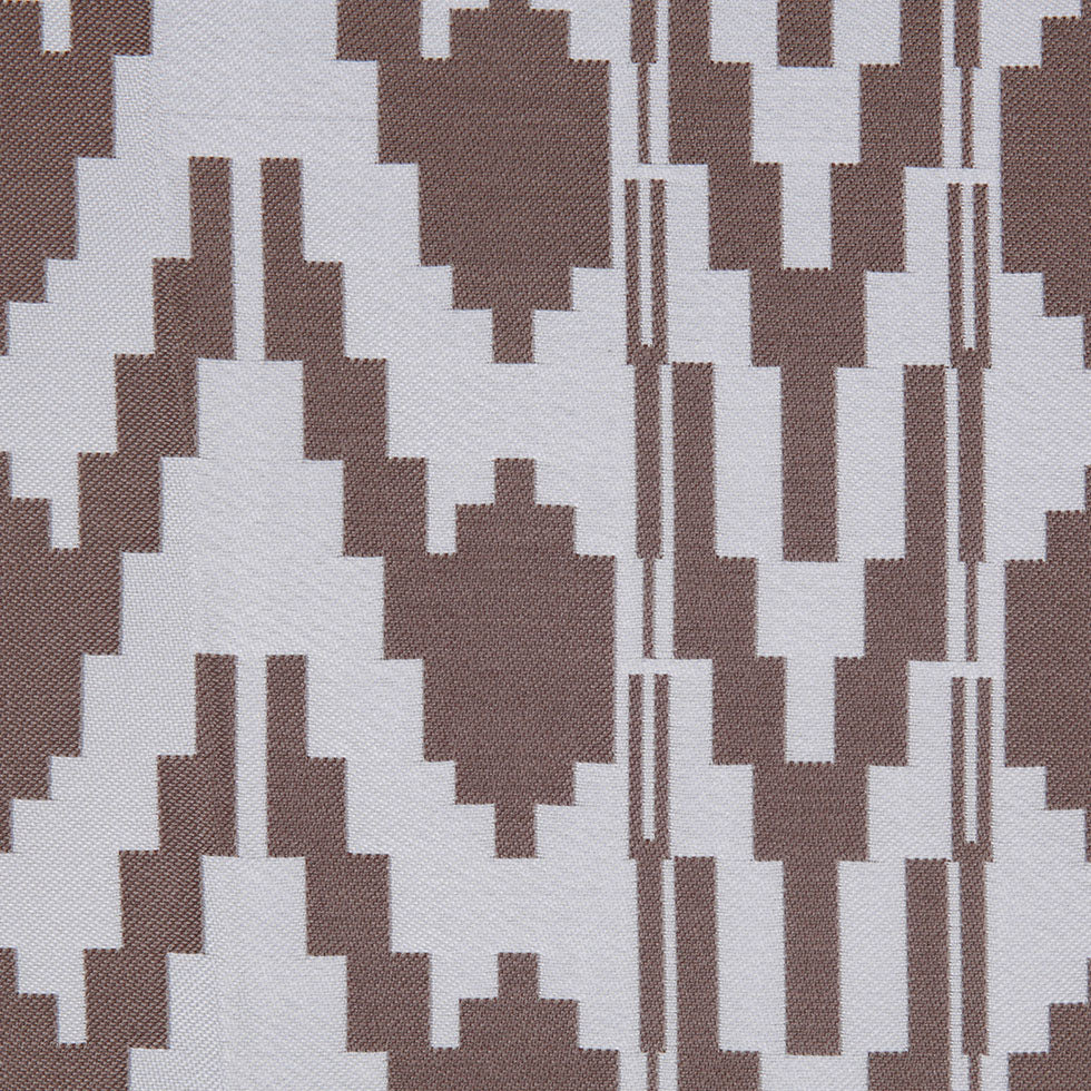 Cream Geometric Polyester Brocade - Detail Cream Geometric Polyester Brocade - Detail