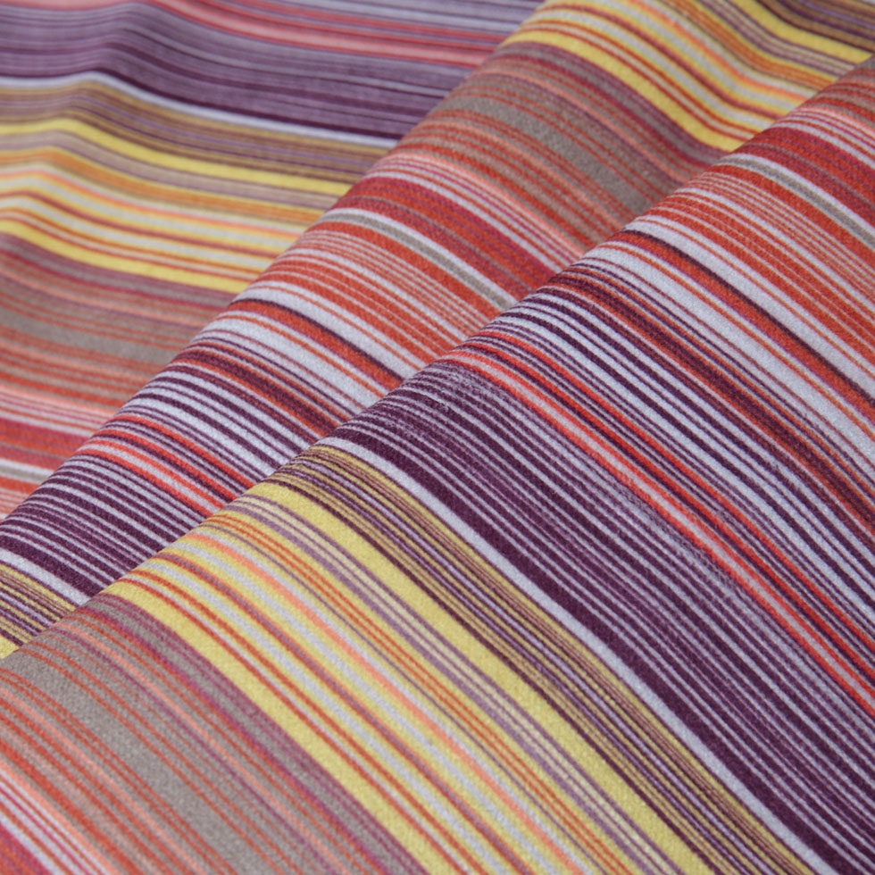 Brown Striped Upholstery Velvet Folded Brown Striped Upholstery Velvet Folded