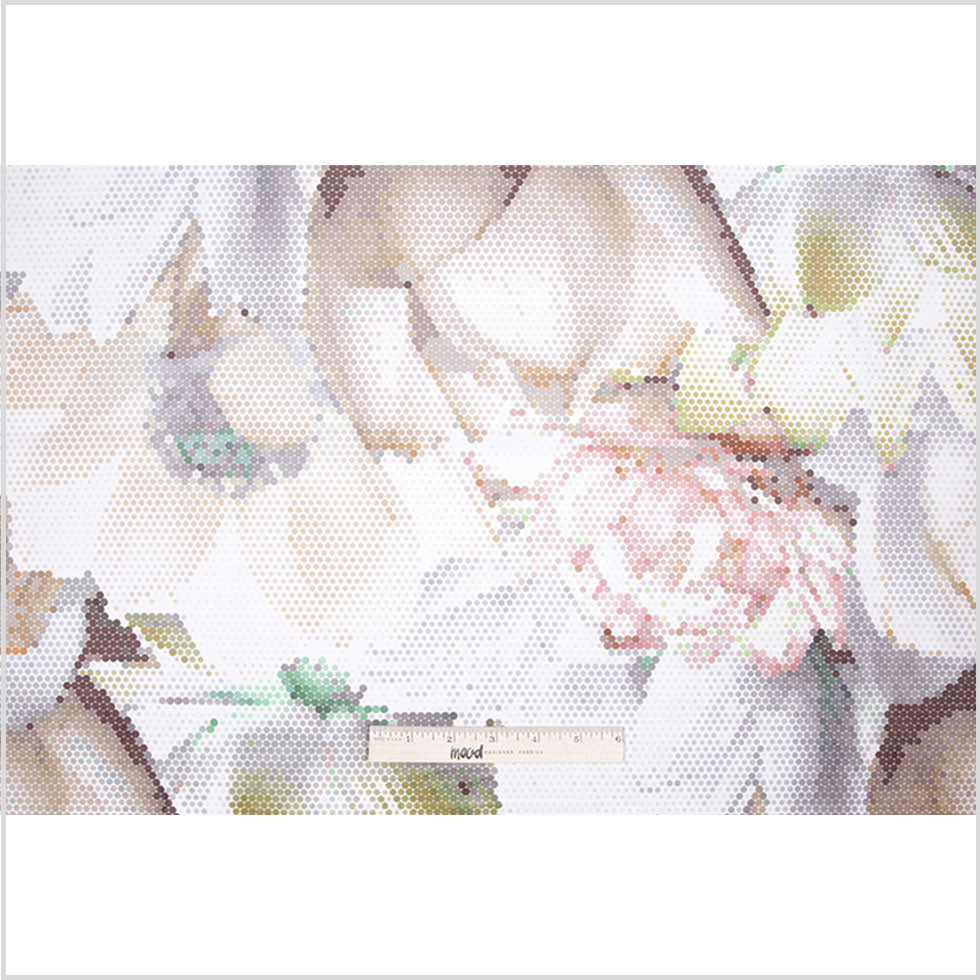 Green Pixelated Floral Upholstery Velvet Full Green Pixelated Floral Upholstery Velvet Full