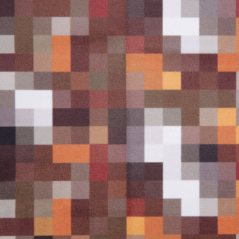 Orange Geometric Upholstery Velvet Detail Orange Geometric Upholstery Velvet Detail