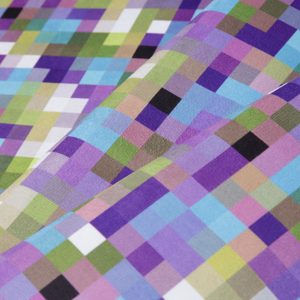 Turkish Lilac Geometric Upholstery Velvet - Folded Turkish Lilac Geometric Upholstery Velvet - Folded