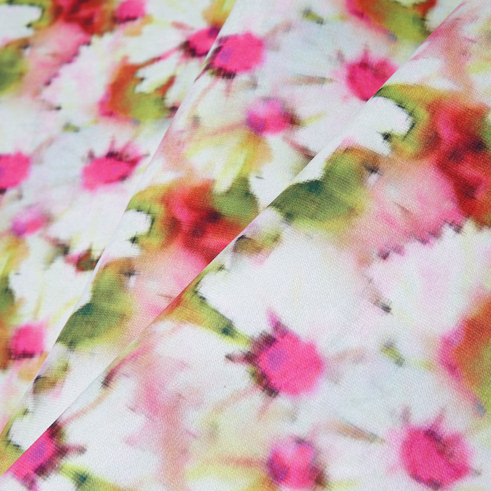 Pink Floral Upholstery Velvet Folded Pink Floral Upholstery Velvet Folded