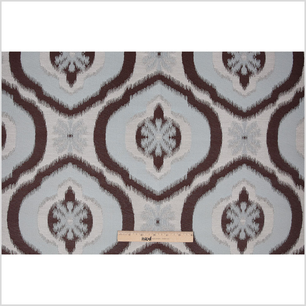 Mint Blue Ikat Damask Polyester Woven - Full Mint Blue Ikat Damask Polyester Woven - Full