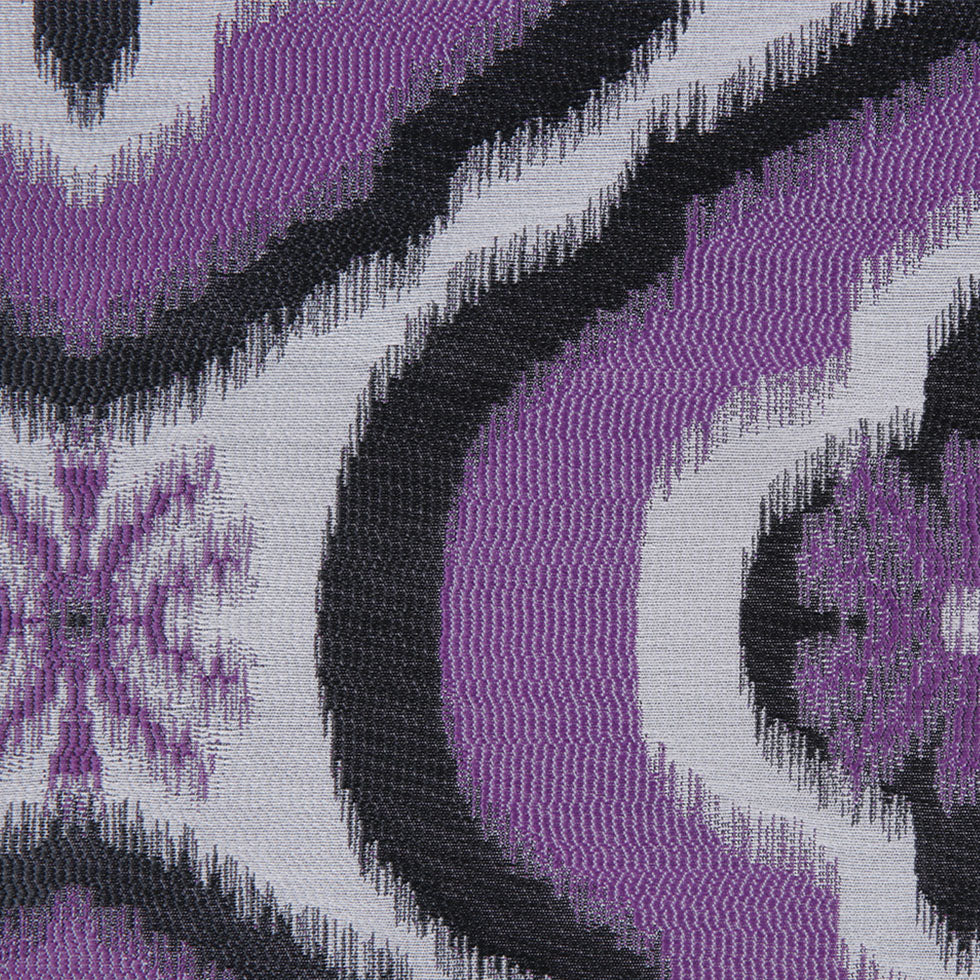 Purple Ikat Damask Polyester Woven - Detail Purple Ikat Damask Polyester Woven - Detail