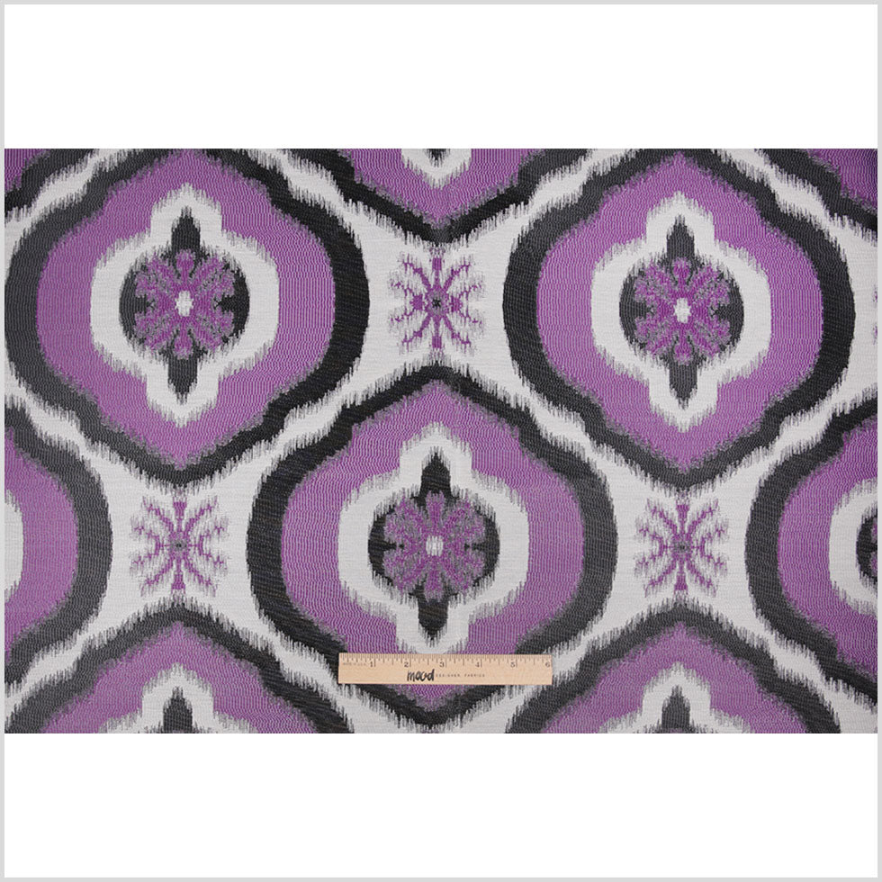 Purple Ikat Damask Polyester Woven - Full Purple Ikat Damask Polyester Woven - Full