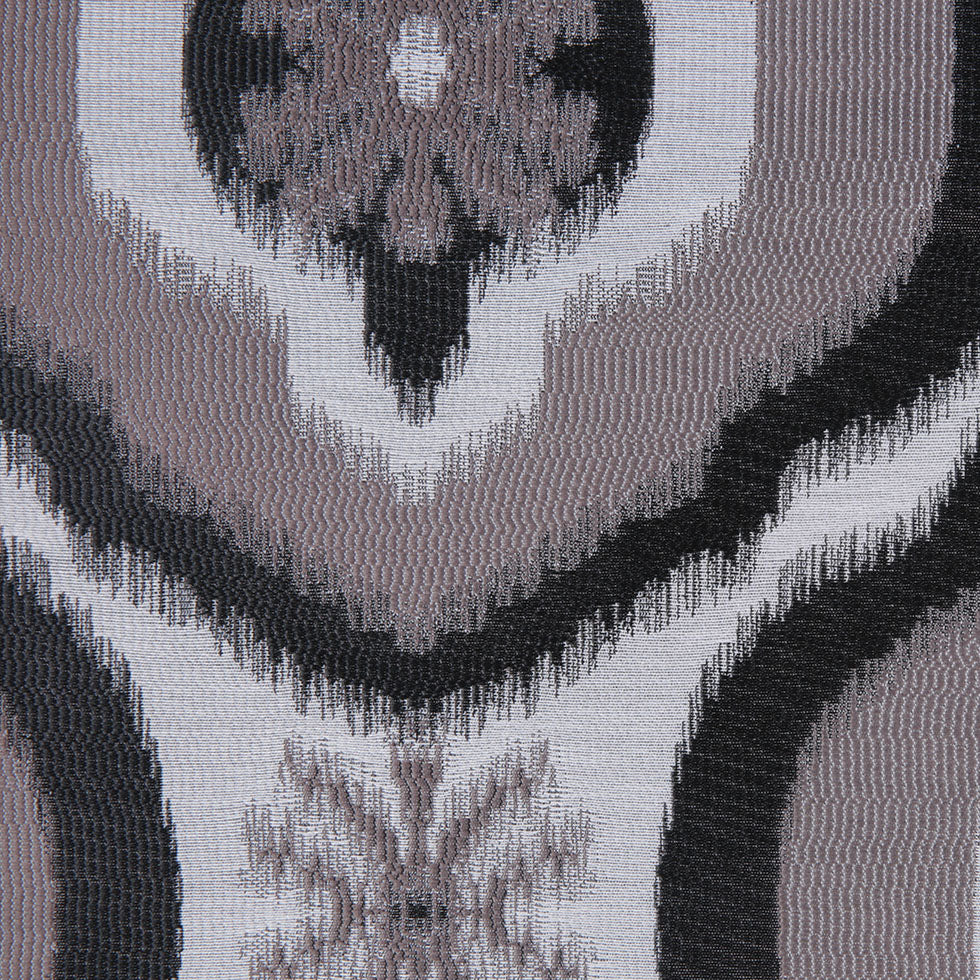 Black Ikat Damask Polyester Woven Detail Black Ikat Damask Polyester Woven Detail