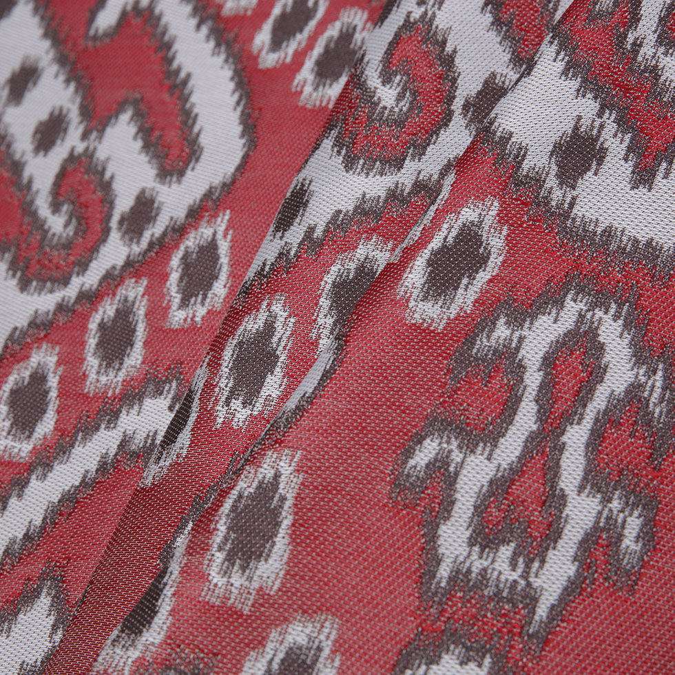 Red Damask Polyester Woven - Folded Red Damask Polyester Woven - Folded