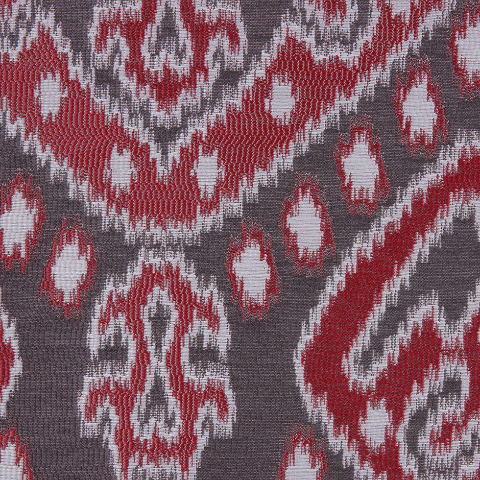 Red Damask Polyester Woven - Detail Red Damask Polyester Woven - Detail