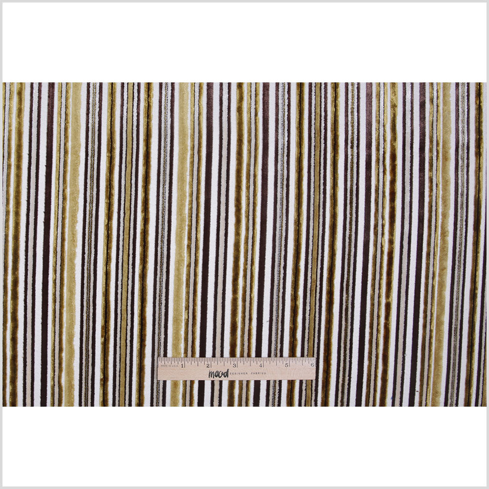 Gold Laser-Cut Striped Polyester Velvet Full Gold Laser-Cut Striped Polyester Velvet Full