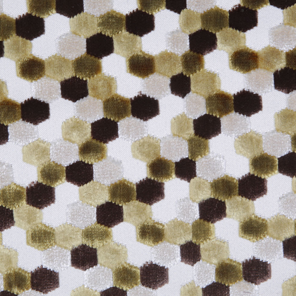 Grass Laser-Cut Geometric Polyester Velvet - Detail Grass Laser-Cut Geometric Polyester Velvet - Detail