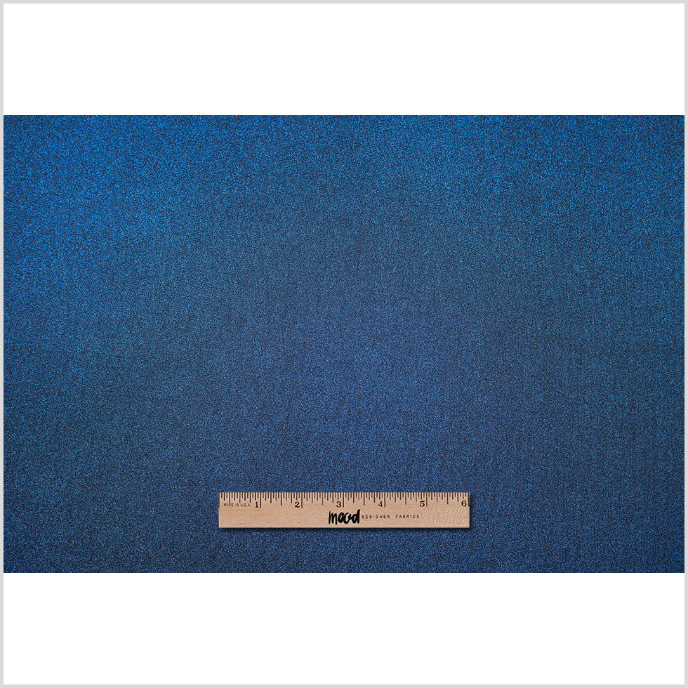 Metallic Royal Blue Glittery DTY Polyester Jersey Folded Metallic Royal Blue Glittery DTY Polyester Jersey Folded