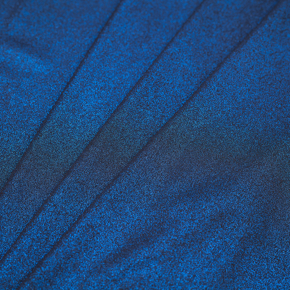Metallic Royal Blue Glittery DTY Polyester Jersey Detail Metallic Royal Blue Glittery DTY Polyester Jersey Detail