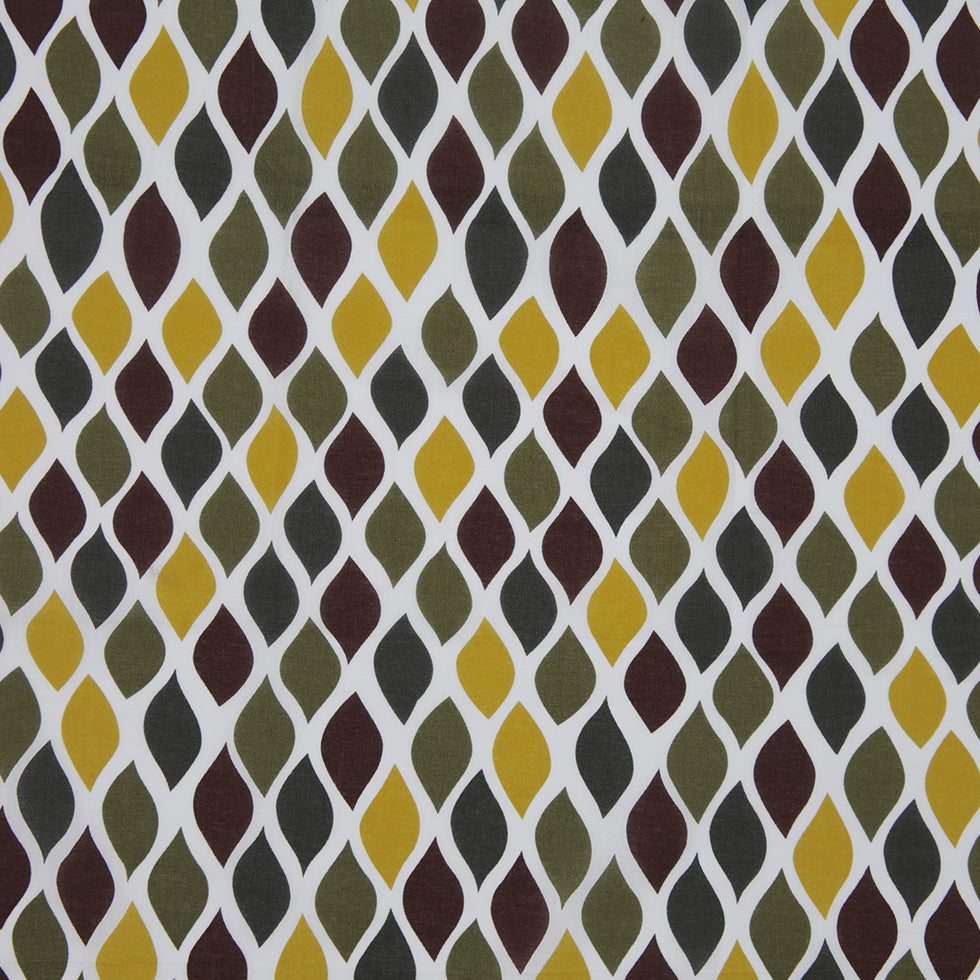 Multi-Green Misc Printed Cotton Voile Multi-Green Misc Printed Cotton Voile