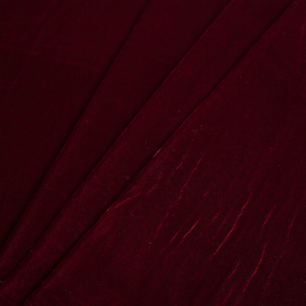 Garnet Solid Polyester Micro Velvet - Detail Garnet Solid Polyester Micro Velvet - Detail
