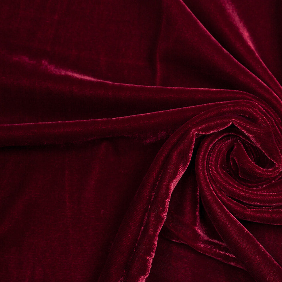 Garnet Solid Polyester Micro Velvet Garnet Solid Polyester Micro Velvet