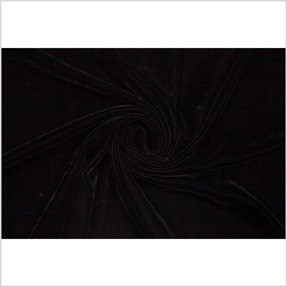 Polyester Micro Velvet - Black Folded Polyester Micro Velvet - Black Folded