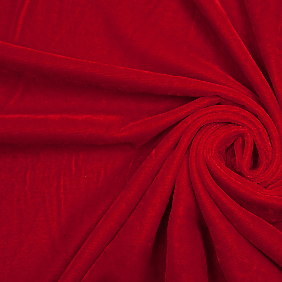 Polyester Micro Velvet - Red Polyester Micro Velvet - Red