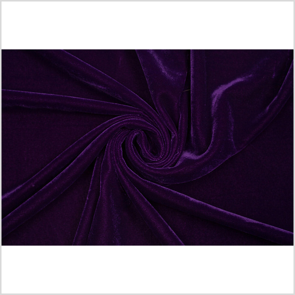 Royal Purple Solid Polyester Micro Velvet - Folded Royal Purple Solid Polyester Micro Velvet - Folded
