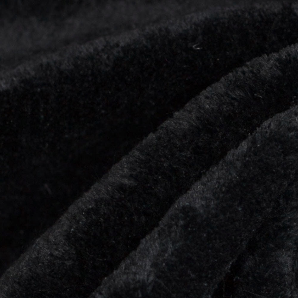 Black 100% Silk Velvet - Detail Black 100% Silk Velvet - Detail