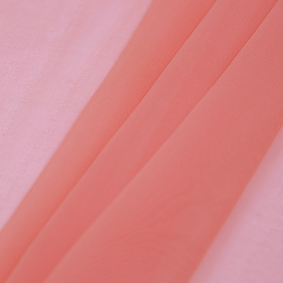 Coral Silk Chiffon Coral Silk Chiffon