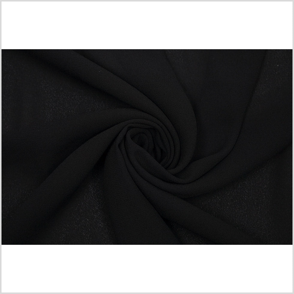 Black Polyester Crepe Folded Black Polyester Crepe Folded