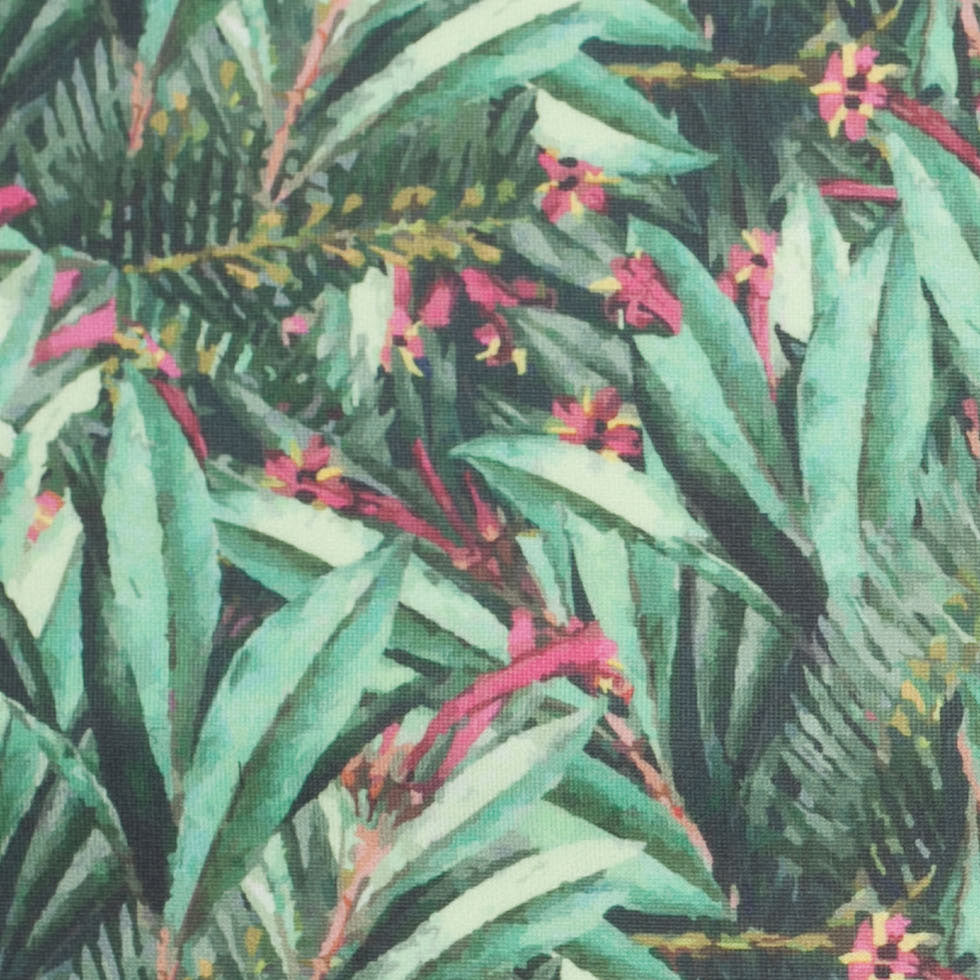 Tropical Leaves Digitally Printed Stretch Neoprene/Scuba Knit - Full Tropical Leaves Digitally Printed Stretch Neoprene/Scuba Knit - Full