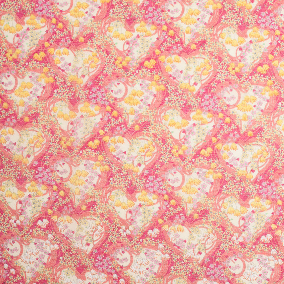 Liberty of London Amy Jane Pink/Yellow Silk-Cotton Voile Liberty of London Amy Jane Pink/Yellow Silk-Cotton Voile