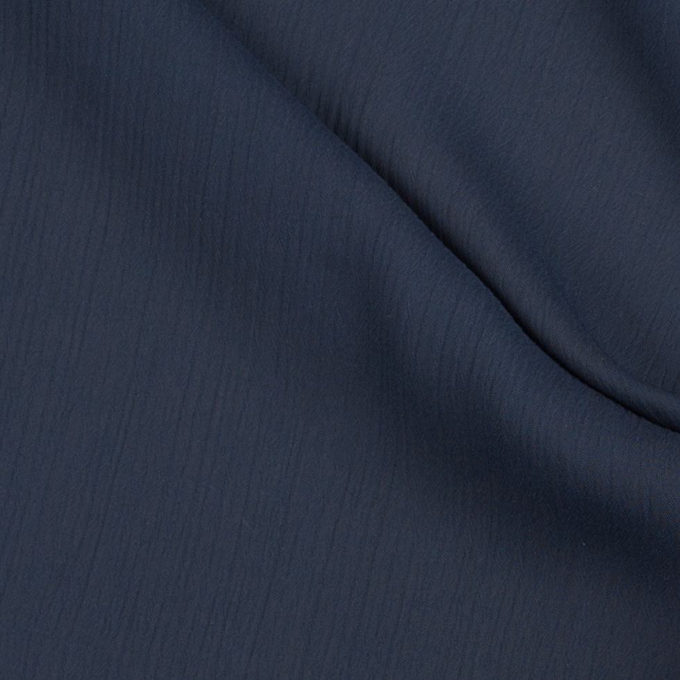 Perfect Navy Stretch Crinkled Polyester Chiffon Detail Perfect Navy Stretch Crinkled Polyester Chiffon Detail