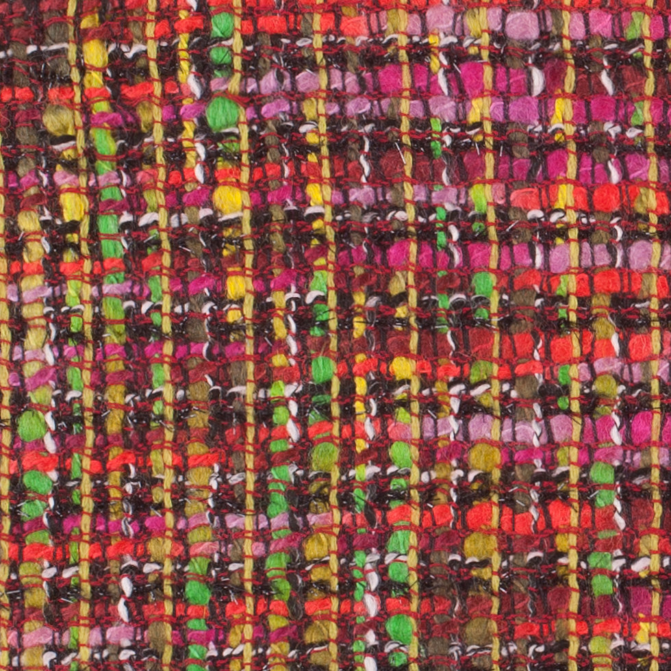 Neon Multicolor Wool Blended Tweed Coating - Detail Neon Multicolor Wool Blended Tweed Coating - Detail