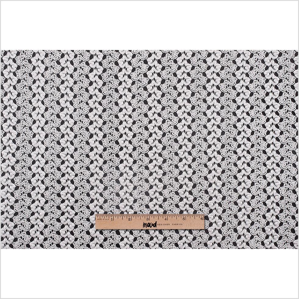 Metallic Silver Crocheted Lace - Full Metallic Silver Crocheted Lace - Full