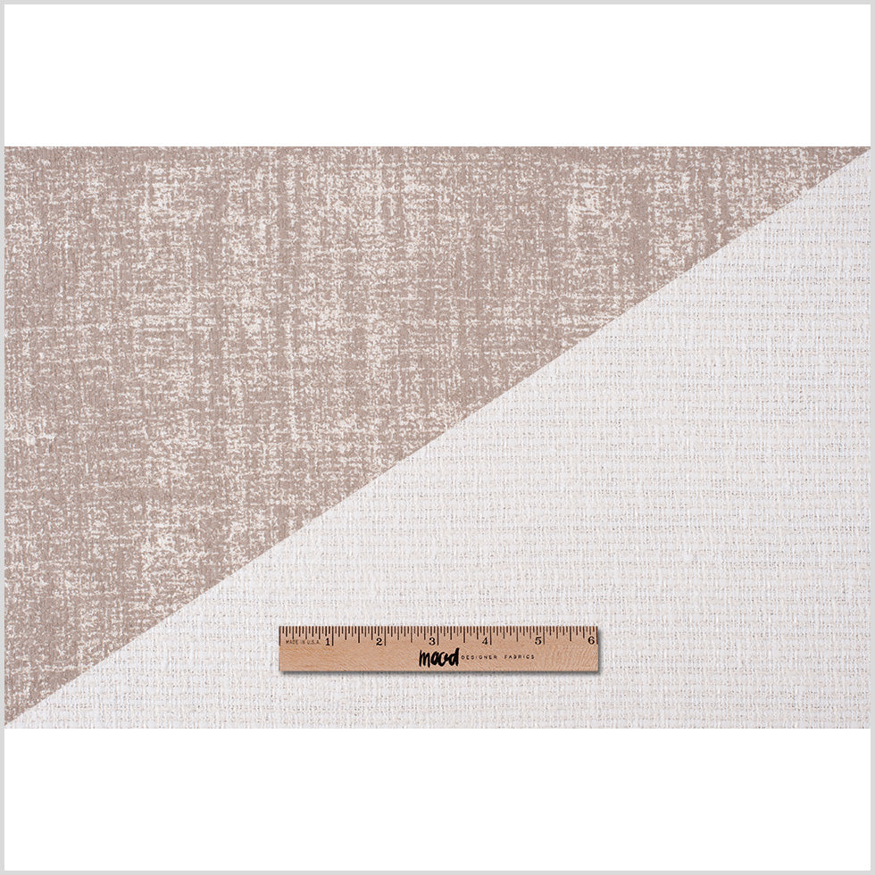 Taupe and Cream Coated Intricately Woven Cotton Blend - Full Taupe and Cream Coated Intricately Woven Cotton Blend - Full