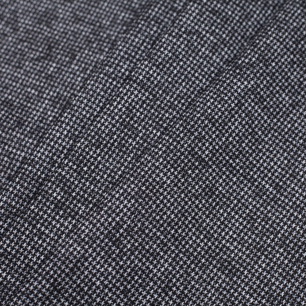 Gray/Black Houndstooth Blended Wool Knit - Folded Gray/Black Houndstooth Blended Wool Knit - Folded