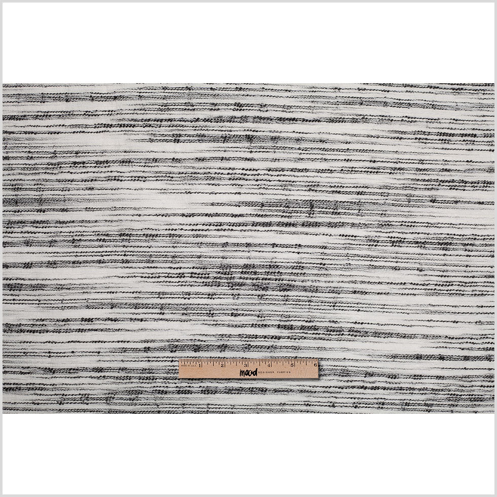 Black/White Textural Striated Cotton Blend Full Black/White Textural Striated Cotton Blend Full