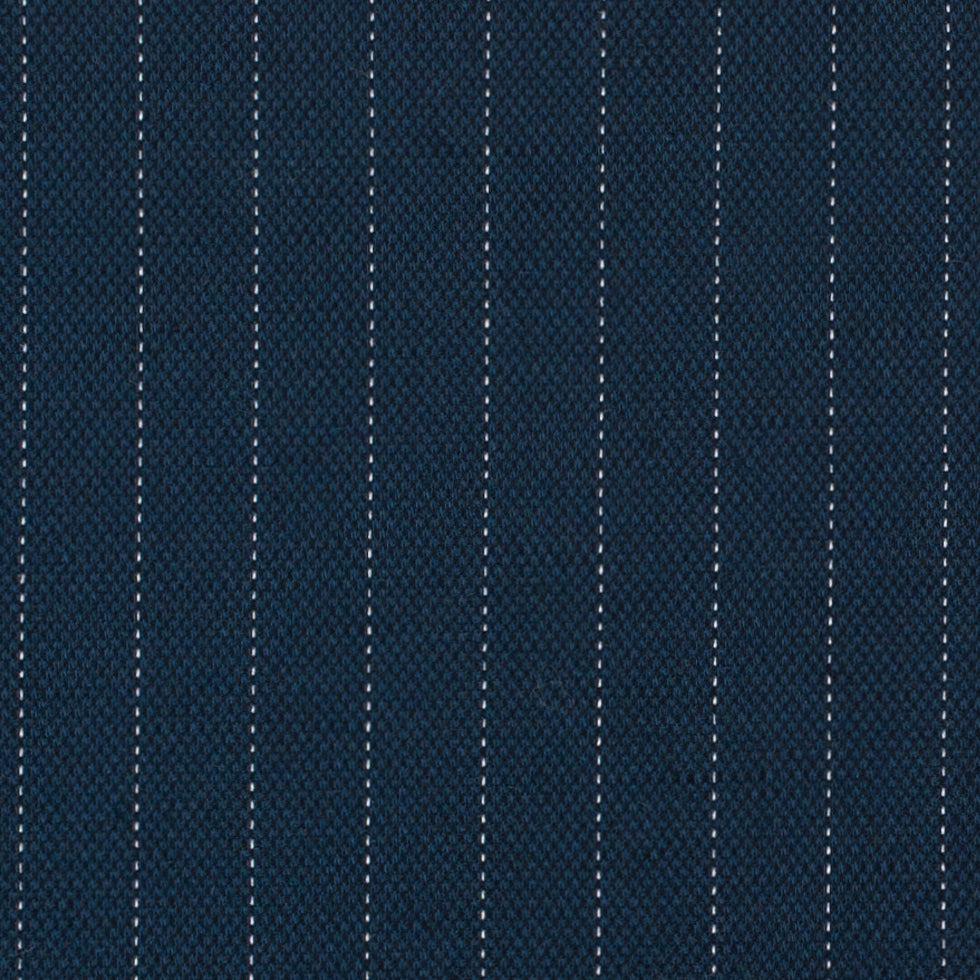 Italian Navy Pin Striped Blended Linen Woven Detail Italian Navy Pin Striped Blended Linen Woven Detail