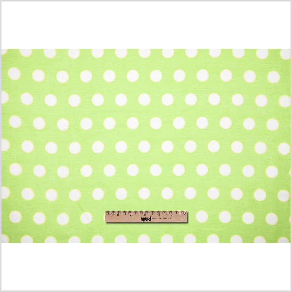 Cotton Voile - Lime Green Polka Dots Full Cotton Voile - Lime Green Polka Dots Full