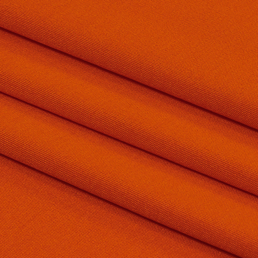 Carrot Luminous Stretch Polyester Tricot - Folded Carrot Luminous Stretch Polyester Tricot - Folded